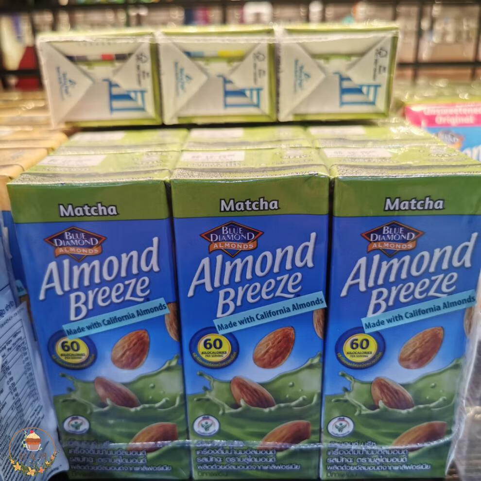蓝钻石杏仁blue diamond美国蓝钻石原味低无糖杏仁奶almond breeze高