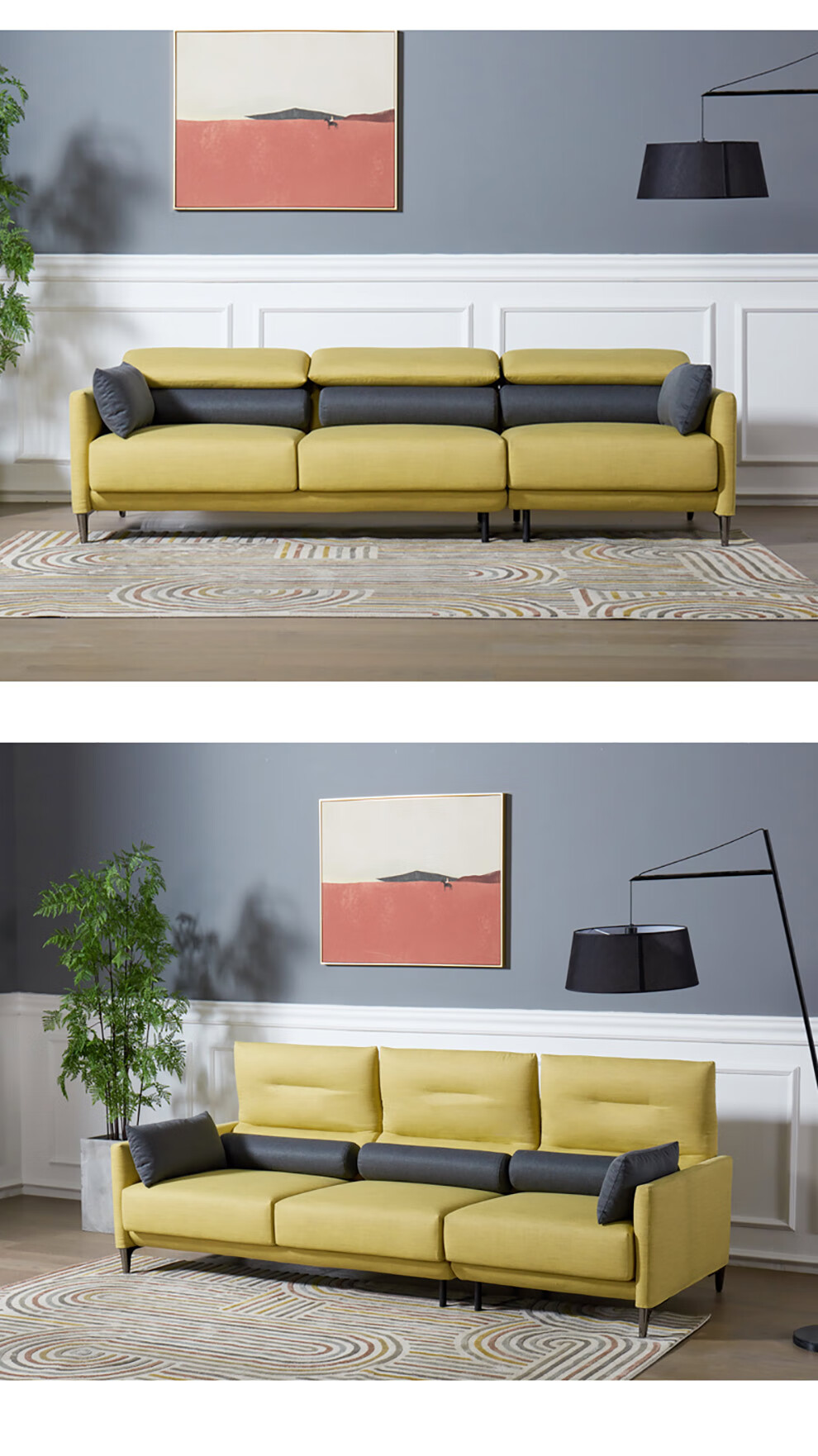 爱依瑞斯aris布艺沙发客厅家具组合时尚现代简约民宿组合wfs8145天发