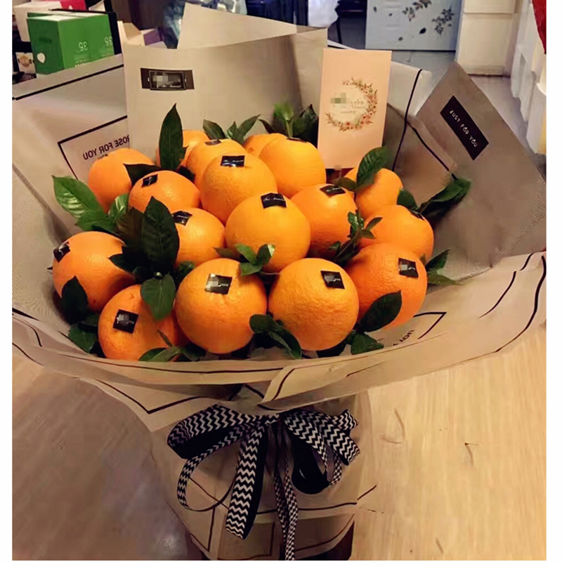 一花一恋水果鲜花速递创意荔枝车厘子橙子榴莲花束水果网红花束玫瑰