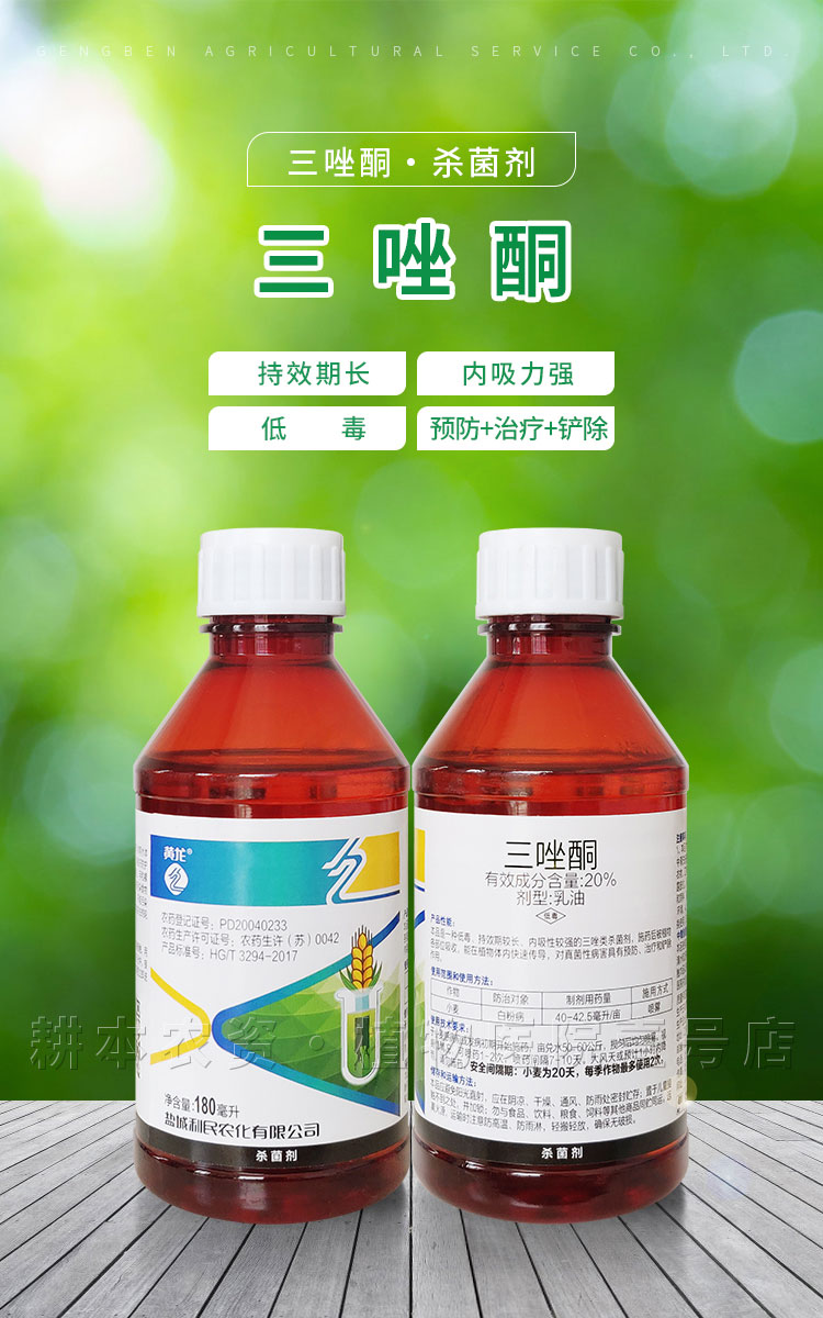 三唑酮多肉月季梨树黄瓜小麦白粉病锈病虫害专用乳油除杀菌剂农药180