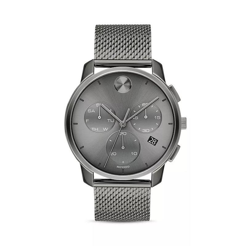 摩凡陀(movado)瑞士手表 波特bold系列日星双显三眼计时男士土豪金