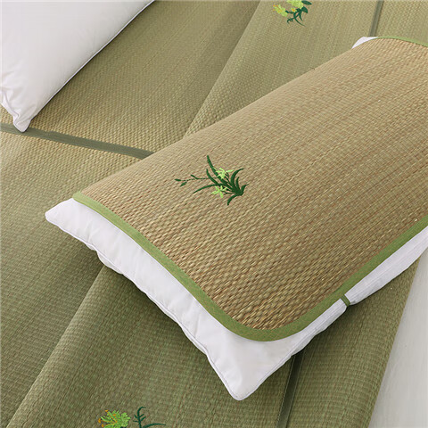 咔喵kamiao枕席单人席子枕片凉席枕头套夏季草席枕头垫子绑带枕头片