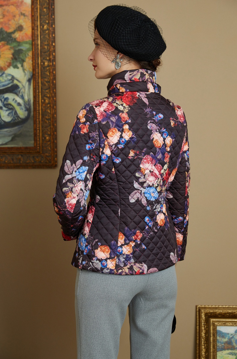 【商场同款】moreline沐兰冬季新款修身显瘦棉服女士短款棉衣外套立领