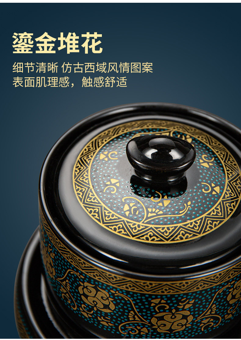 套装创意石磨泡茶壶家用功夫茶杯整套复古冲茶器暗香自动茶具三件套