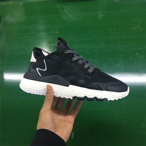 夏季三叶草 jogger 3m反光鞋网面男女跑步鞋王嘉尔同款夜行者 黑白绿