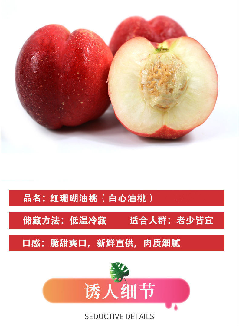 新鲜白肉油桃水果新鲜桃子整箱脆甜新鲜脆桃应季桃子新鲜孕妇水果2500