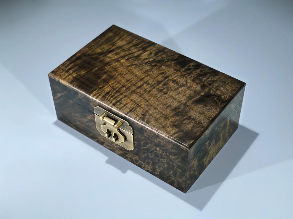 金丝楠木首饰盒正宗四川金丝楠木阴沉木乌木珠宝首饰盒收纳中国风婚礼