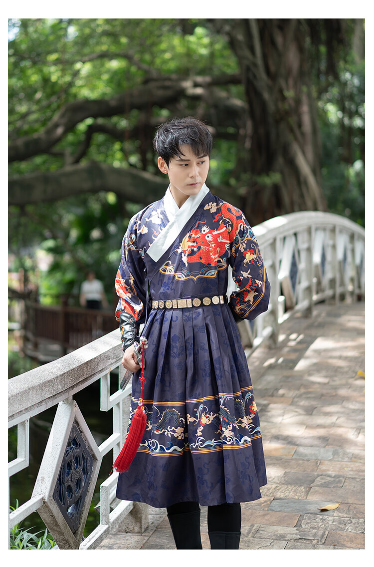 原创明制汉服男飞鱼服【中国龙】锦衣卫腹黑武侠直袖护腕霸气学生表演