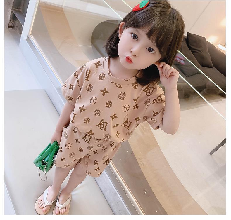 女童夏季套装适合08岁小女孩子夏天穿的短袖短裤两件套新款洋气时髦