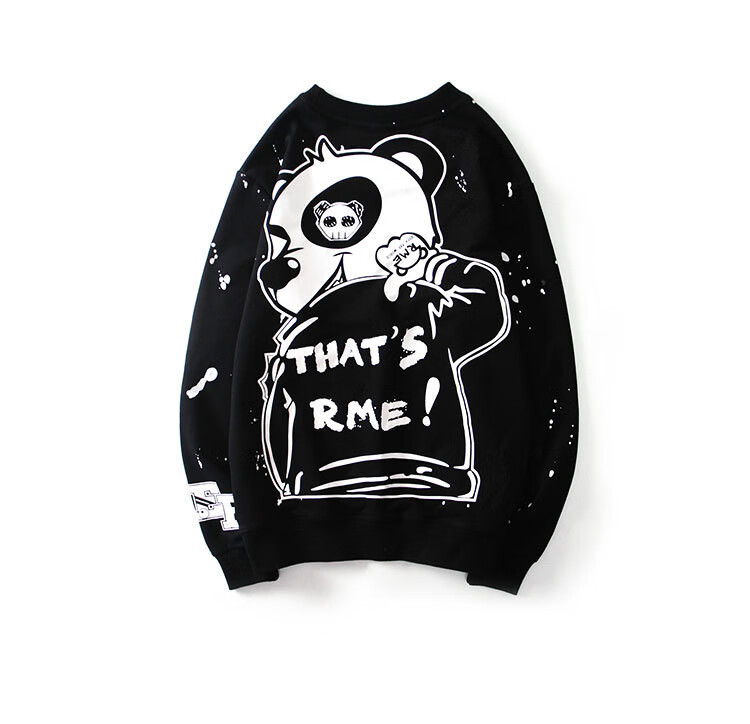 天龙致尊denon supreme卫衣男女潮牌2020年宽松套头大码卡通熊猫印花