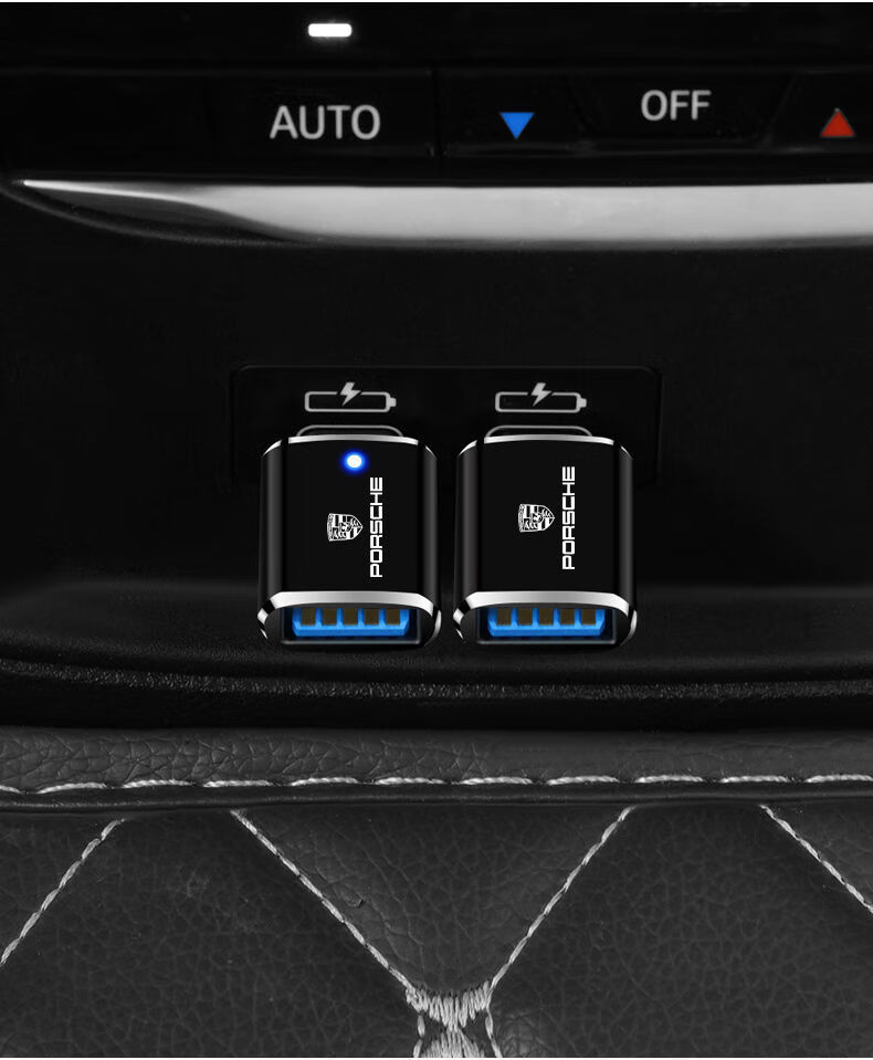 帕拉梅拉,cayenne,macan,车载充电器转换器 保时捷专用type-c转usb