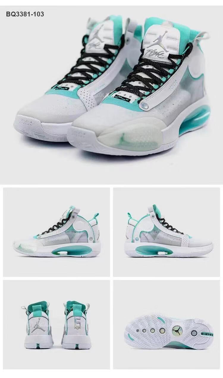 aj34莆田纯原黑白电光蓝白银郭艾伦气垫实战篮球鞋运动鞋 新年 44