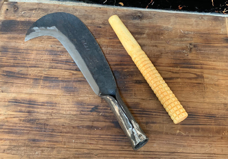 手工锻打砍柴刀户外劈柴刀大刀大号家用柴刀特殊钢砍材树木刀弯刀 湘