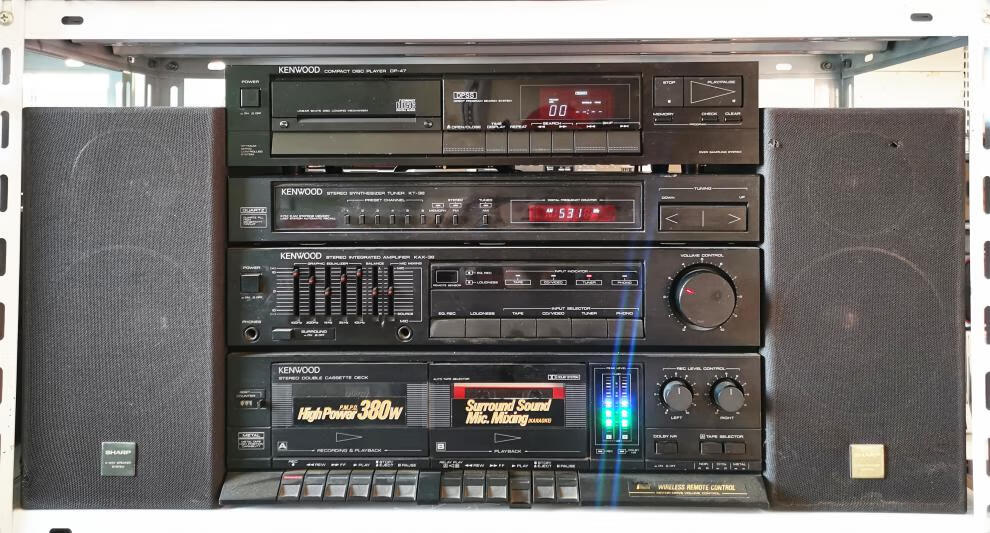 录音机kax48一体式组合多功能磁带卡座功放机主机收音头cd功能正常