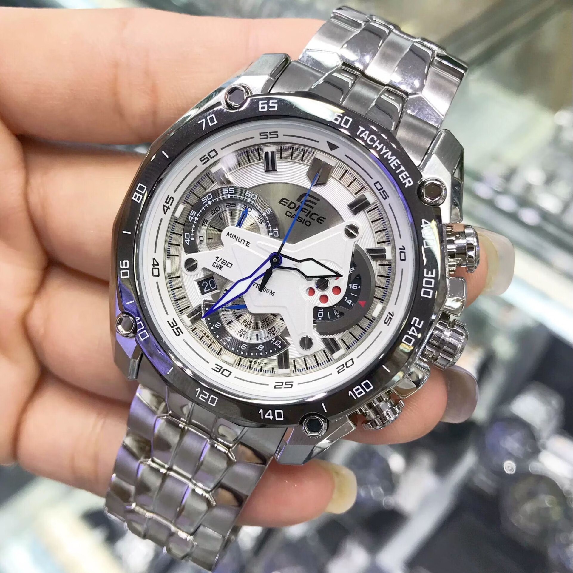 卡西欧手表男款运动摆秒红牛限量版钢带防水夜光机械型男表 efr-539d