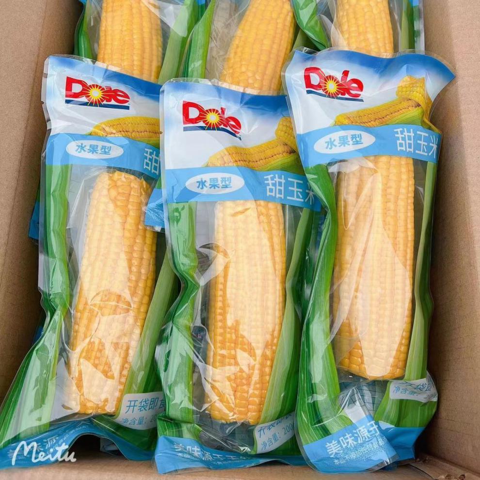 都乐dole甜玉米2根水果玉米开袋即食甜玉米棒子玉米段4个装即食黄玉米