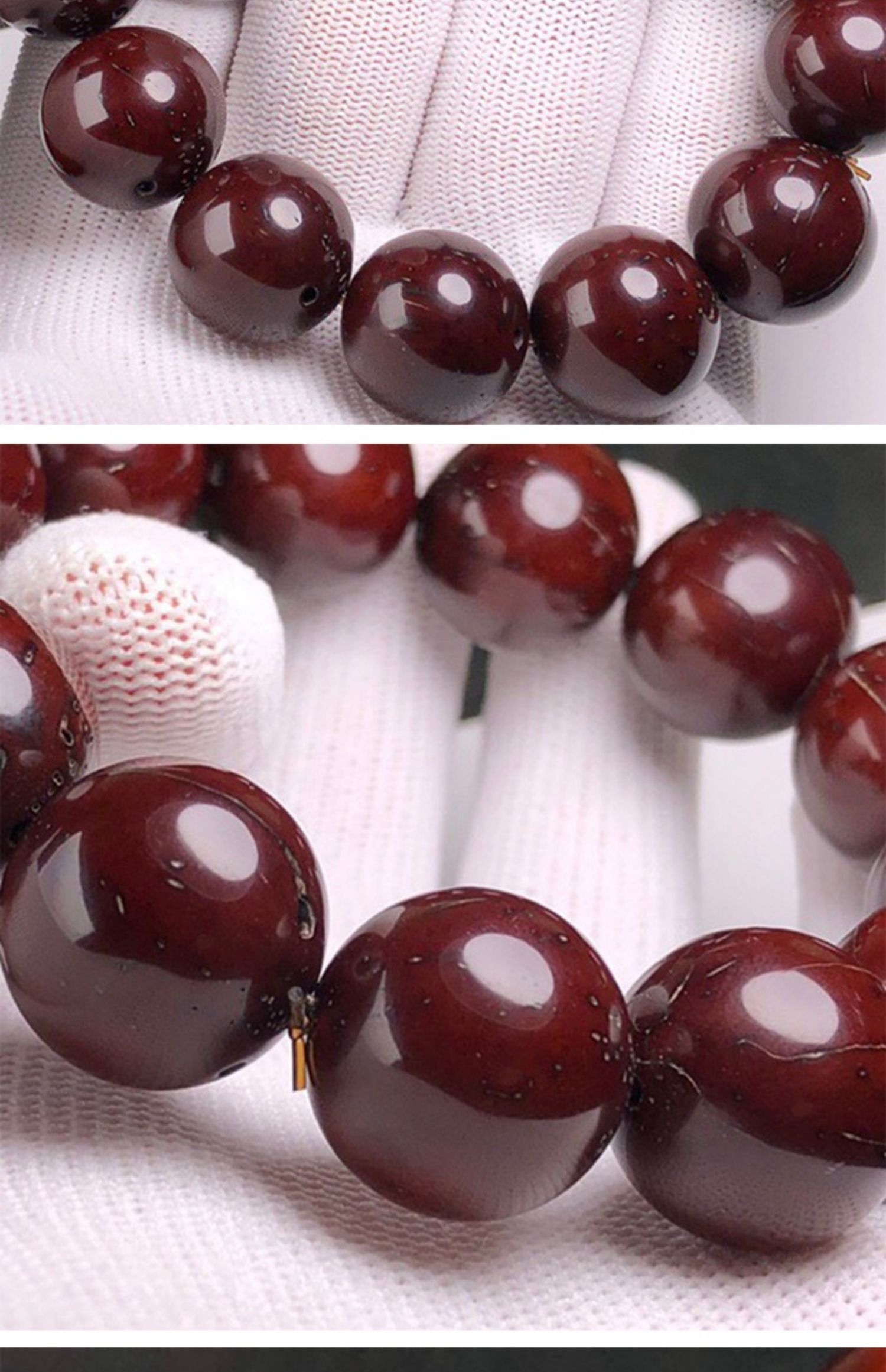 高抛大尺寸红皮招财紫金鼠手串光珠实心籽菩提盘玩男文玩佛珠特级红皮