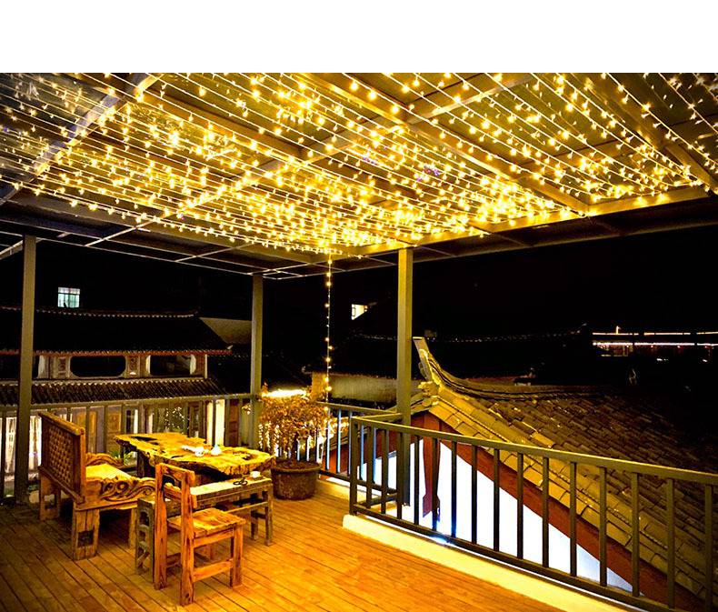 露营天幕灯串 户外太阳能led彩灯闪灯串灯满天星露营天幕氛围灯装饰