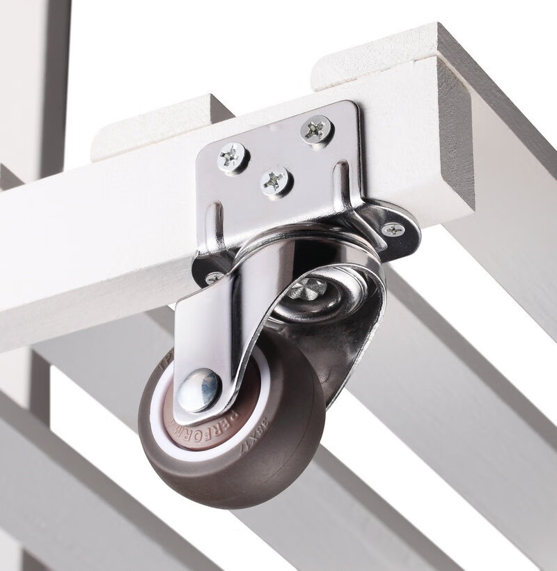 l型花架万向轮家具夹板脚轮直角书桌小滑轮婴儿床轮橡胶轮子15英寸带