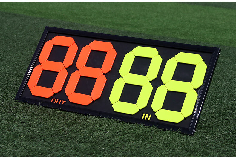 足球换人牌足球记分牌足球翻号牌双面显示4位2位计分牌足球裁判 2位数
