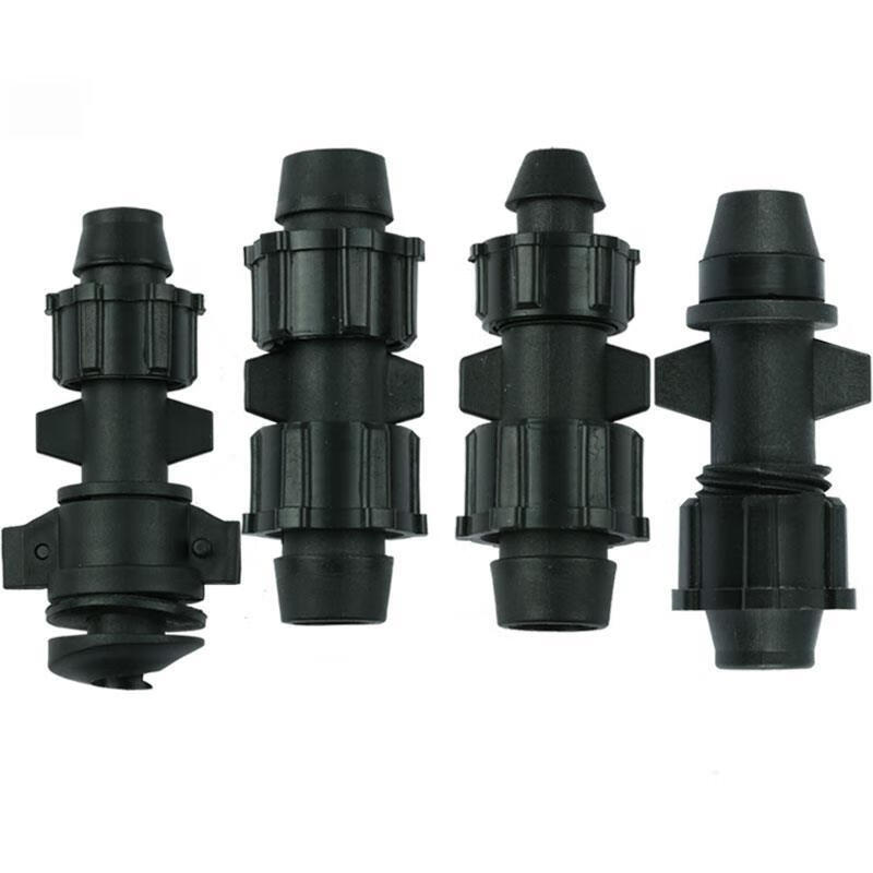 16滴灌带锁母直接双锁母直接接头滴管接头16滴灌管配件12双锁母旁通10