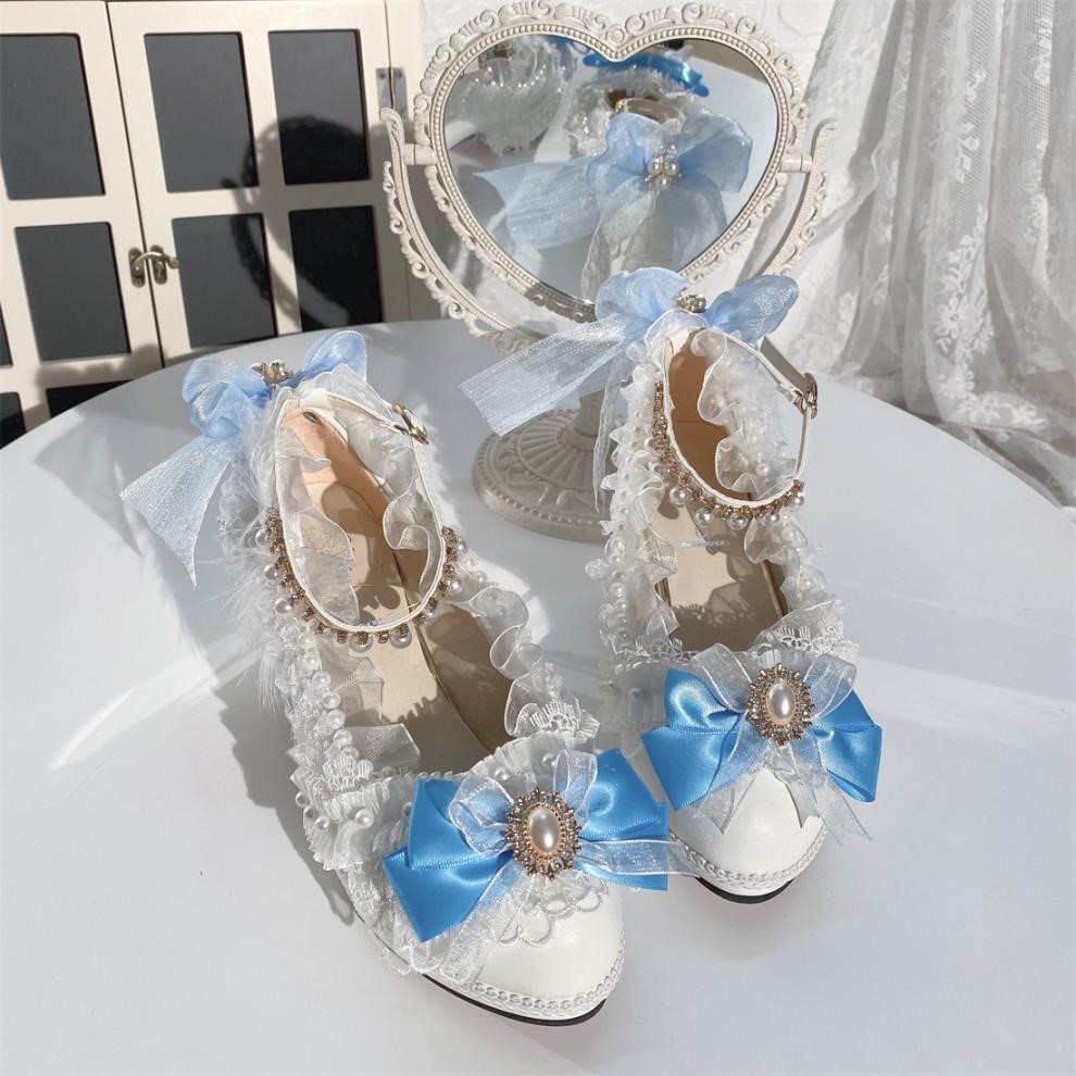 定制不退换花嫁洛丽塔鞋子梅露露ita鞋子高跟鞋手作lo鞋仙女鞋百搭