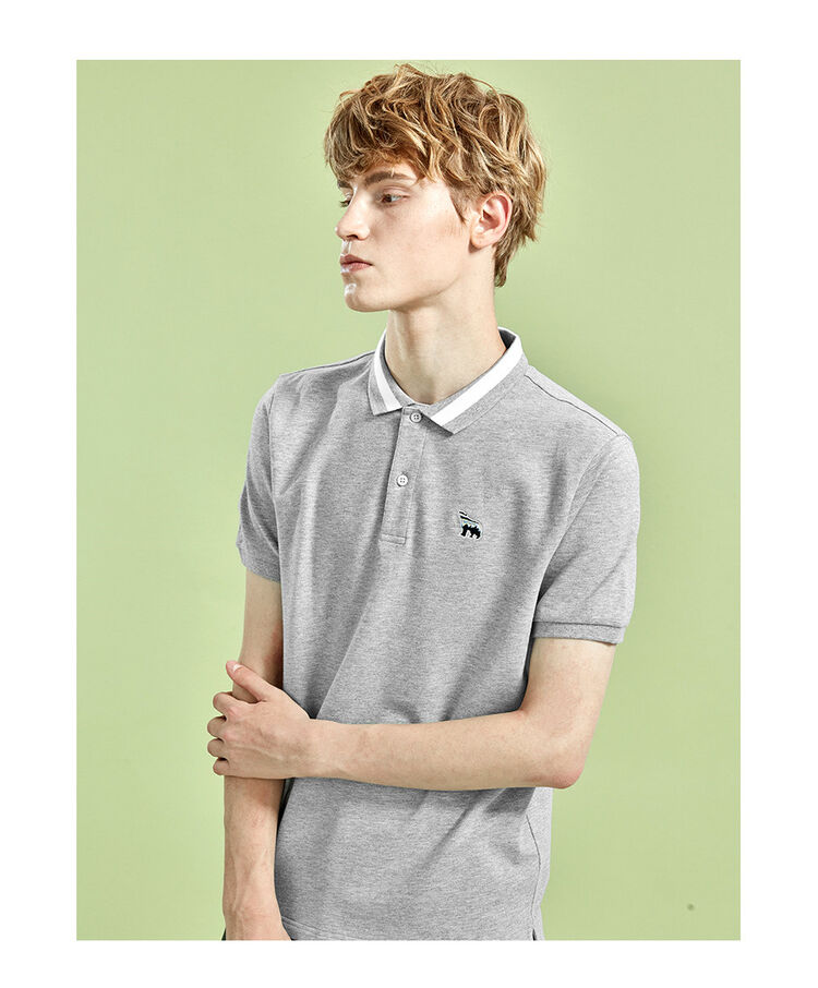 佐丹奴giordano男装北极熊刺绣莱卡弹力棉珠地短袖polo13010202 09