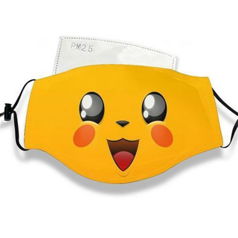 皮卡丘口罩口袋妖怪宠物小精灵神奇皮卡丘动漫周边口罩男女潮款防尘