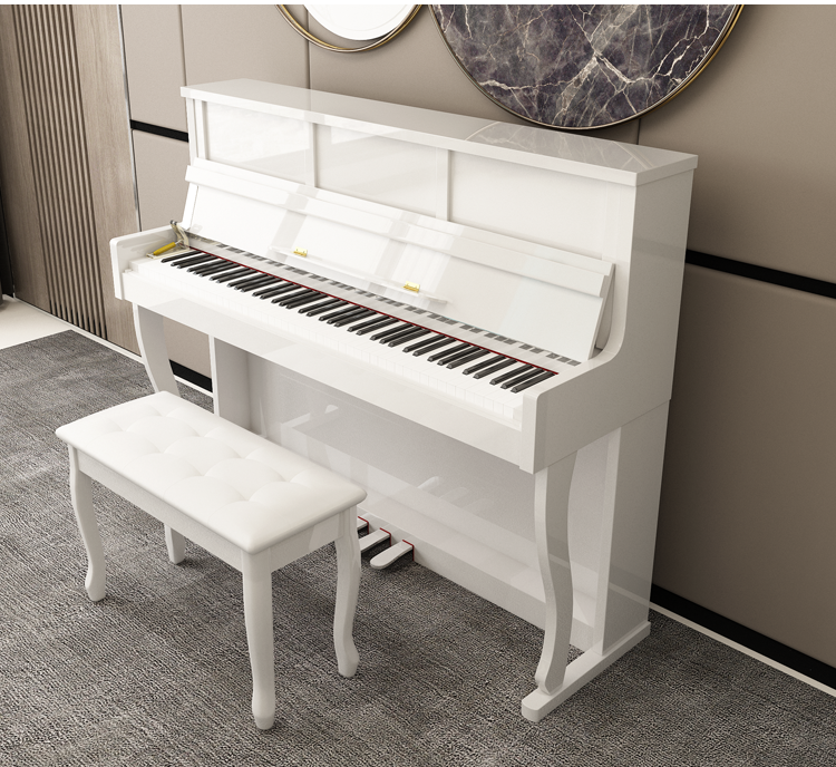 钢琴88键重锤成人儿童家用初学者学生幼师立式数码电子琴8805白色烤漆