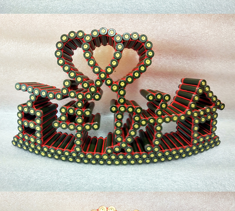 欧因 子弹壳工艺品95/03弹壳线编弹壳工艺品壳工艺品百年好合新婚快乐