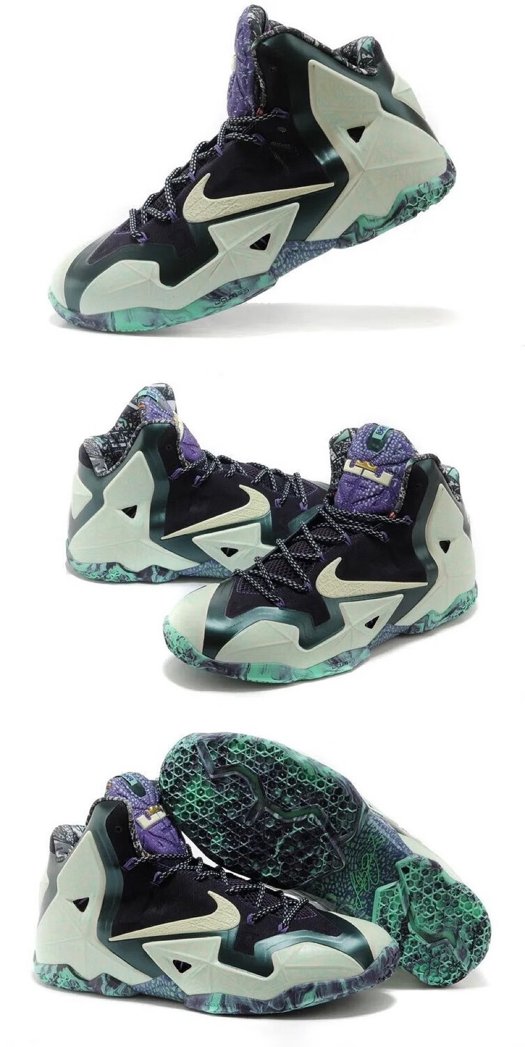 詹姆斯12代篮球鞋鸳鸯lbj11全夜光男子气垫实战室内外篮球鞋跑步鞋男