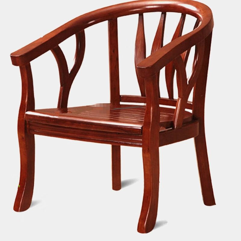 酒店实木围椅三件套宾馆客房橡木圈椅中式单人休闲太师沙发椅家具a27