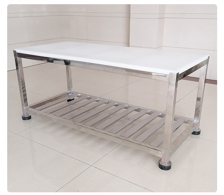 猪肉分割台超市不锈钢切肉剁肉工作台板生鲜分割台猪肉台架子 1500x