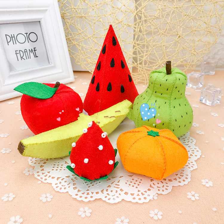 不织布手工布艺diy材料包水果蔬菜仿真食物 菠萝5件套免裁剪40克棉
