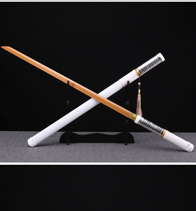 雁翎刀 唐刀木质剑拔刀剑一体长刀武士刃木刀带鞘玩具刀竹刀训练习