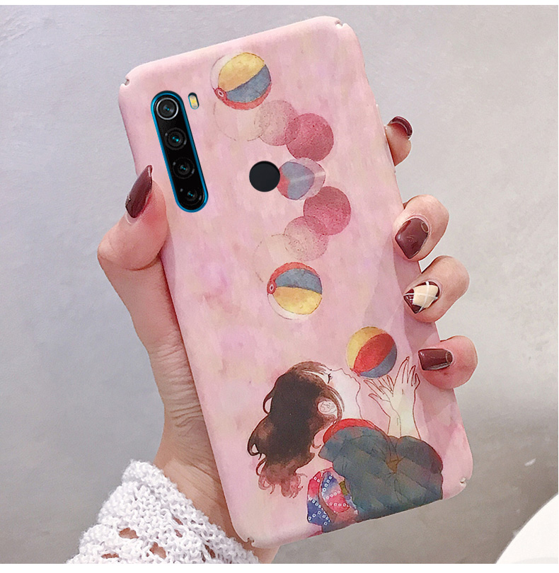 红米note8手机壳可爱动漫卡通redminote8保护套磨砂硬壳日韩时尚男