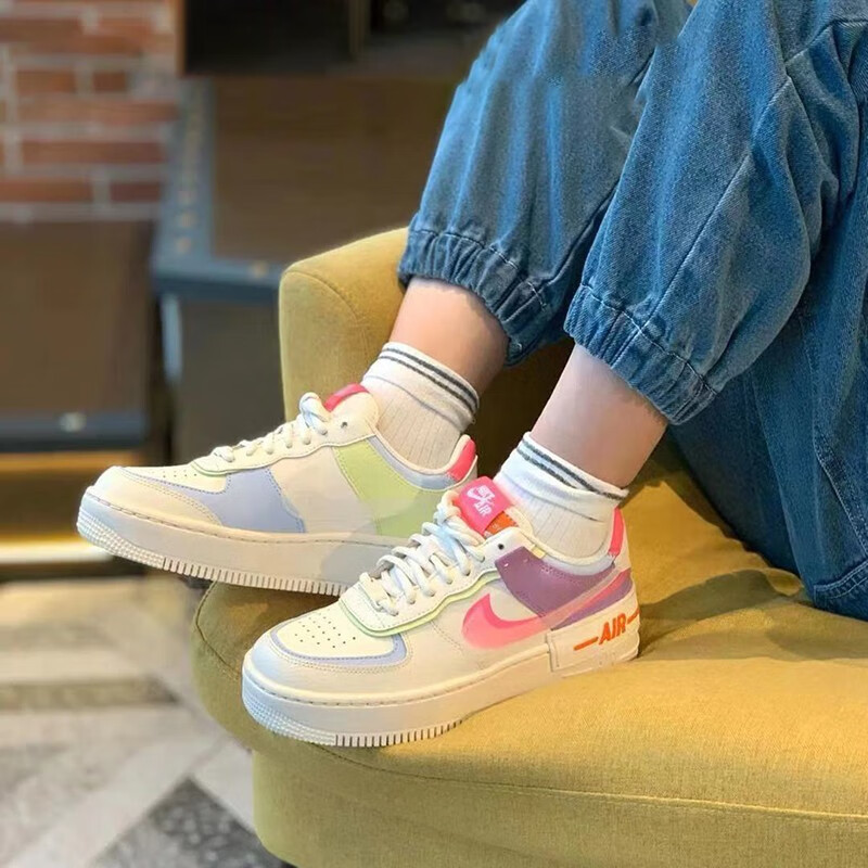 耐克女鞋nikeaf1空军一号airforce1shadow马卡龙时尚潮流运动休闲鞋ci