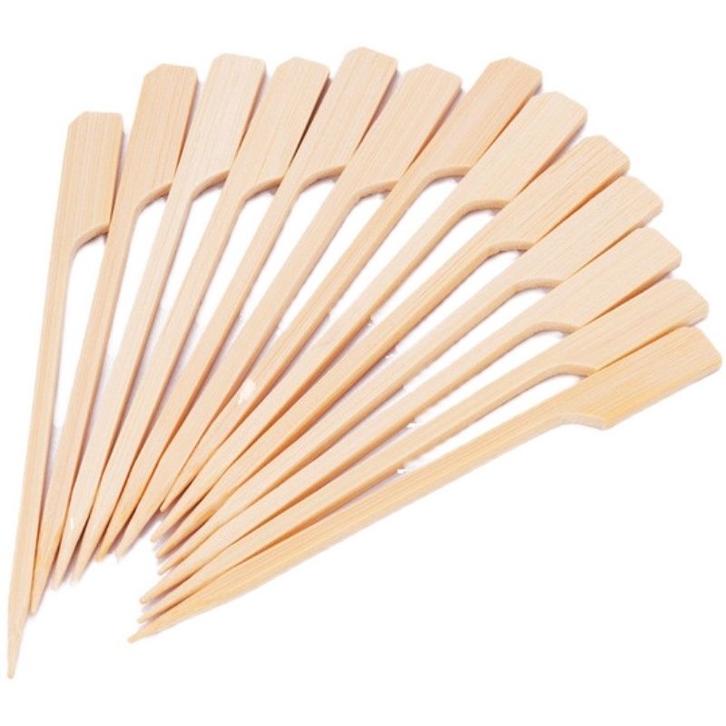 60签花签小串迷你冰糖葫芦竹签子水果小签子汉堡签艺术签 100支彩色