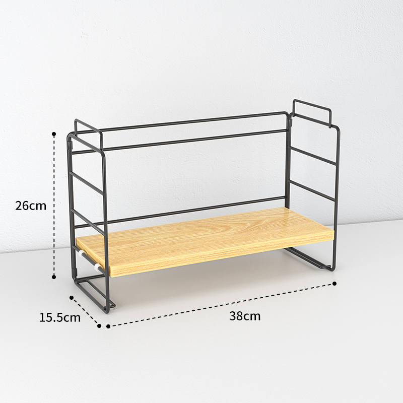 简易书架置物架办公室桌面小架子卧室家用桌上多层铁艺书桌收纳架单个