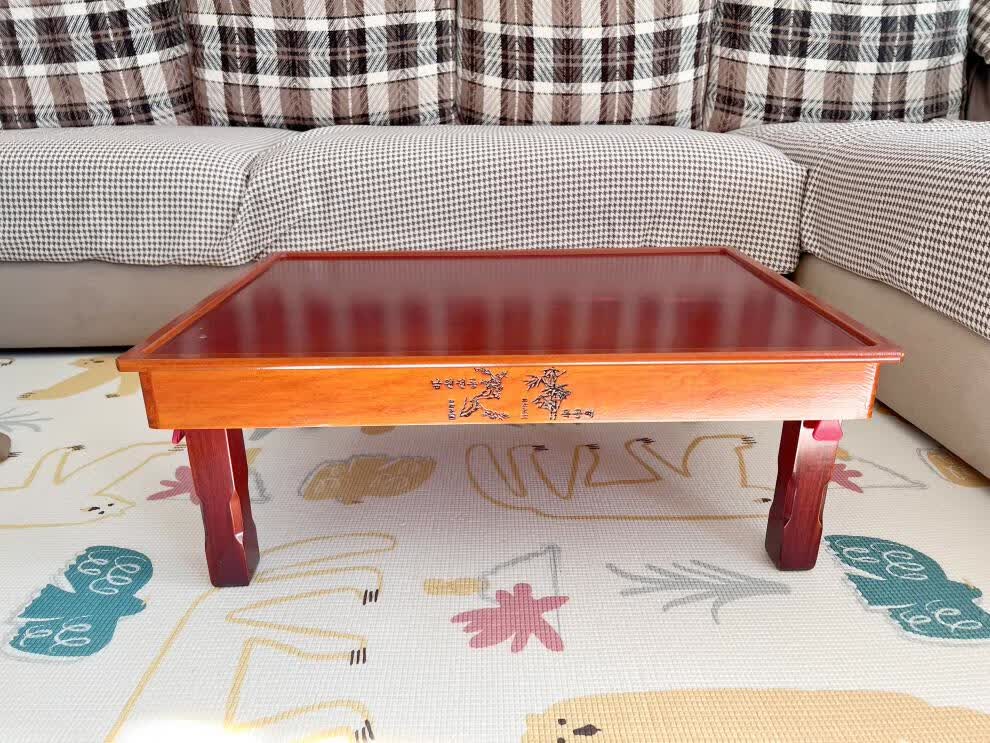 韩国小饭桌韩式炕桌朝鲜族饭桌餐桌折叠桌圆桌懒人桌韩国飘窗印花小桌