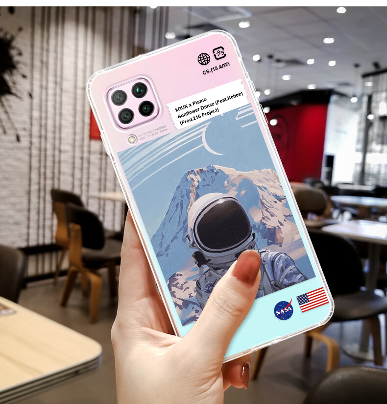 华为mate30手机壳nova6se透明mate20软硅胶pro欧美nasa创意nova5i pro