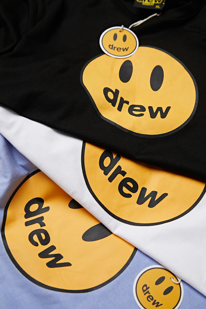 drew house短袖官方旗舰同款drew 笑脸 白色 s【图片 价格 品牌 报价