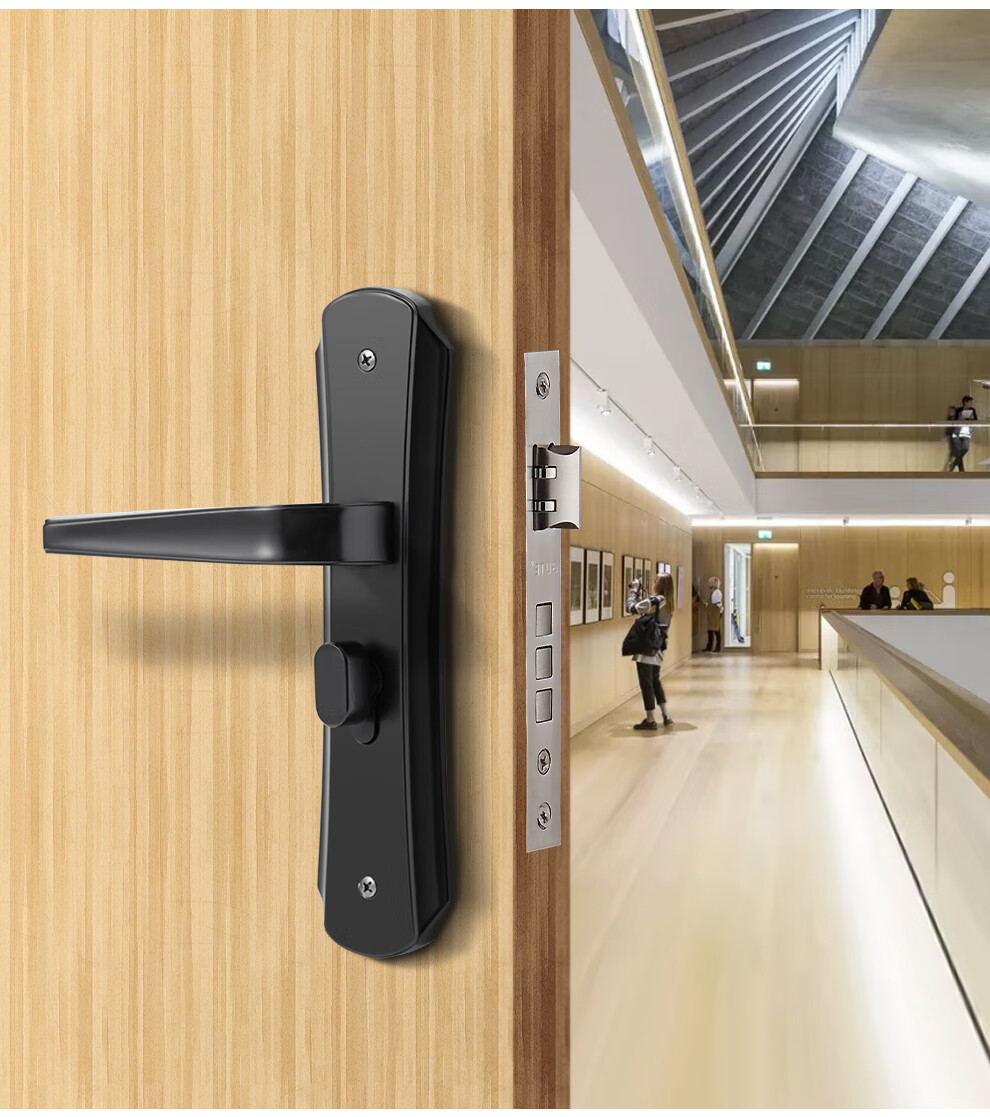 固特gute欧式简约门锁室内静音门把手房门锁具7a515适合门厚3845mm青