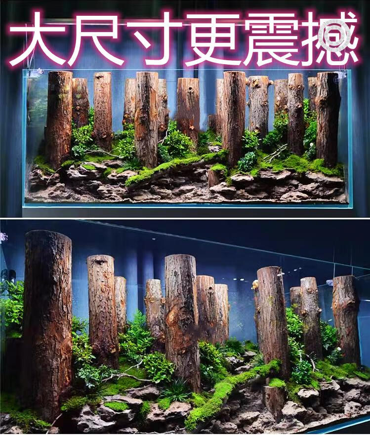 鱼缸沉木森林树干水草造景木树枝雨林缸装饰乌龟缸杜鹃根香槟树枝直径