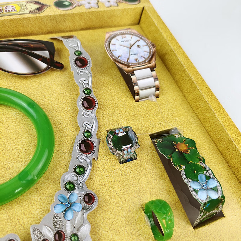 君诚祭祀女首饰 手表眼镜项链 纸扎祭品三七五七周年烧纸上坟祭奠纸