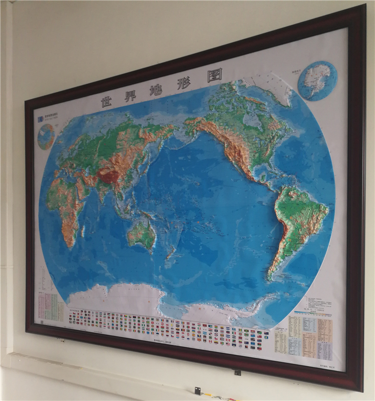 68米x1.25米3d立体地图 中国立体地形图