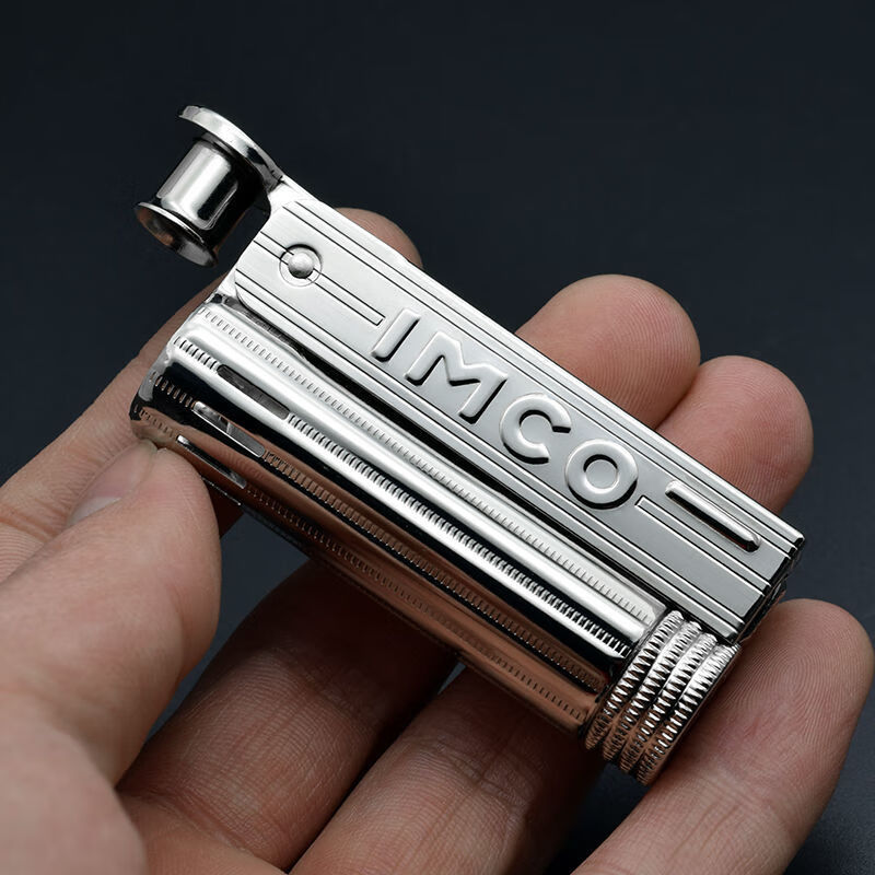 奥地利打火机原装imco爱酷煤油打火机6600不锈钢老式防风复古加油机