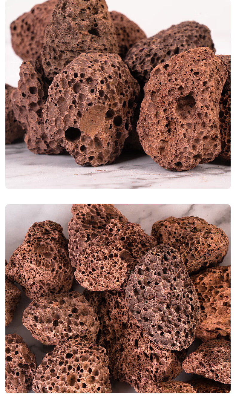 鱼缸火山石滤材颗粒锦鲤池过滤材料鱼池滤材天然大号大块火山岩 火山