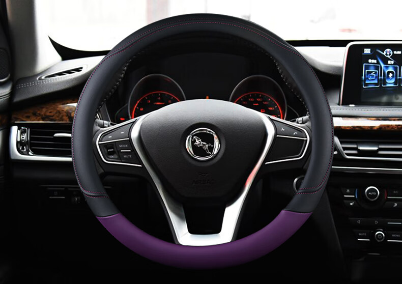 汉腾x5x7s方向盘套改装专用皮把套四季通用方向套汽车装饰用品a025黑