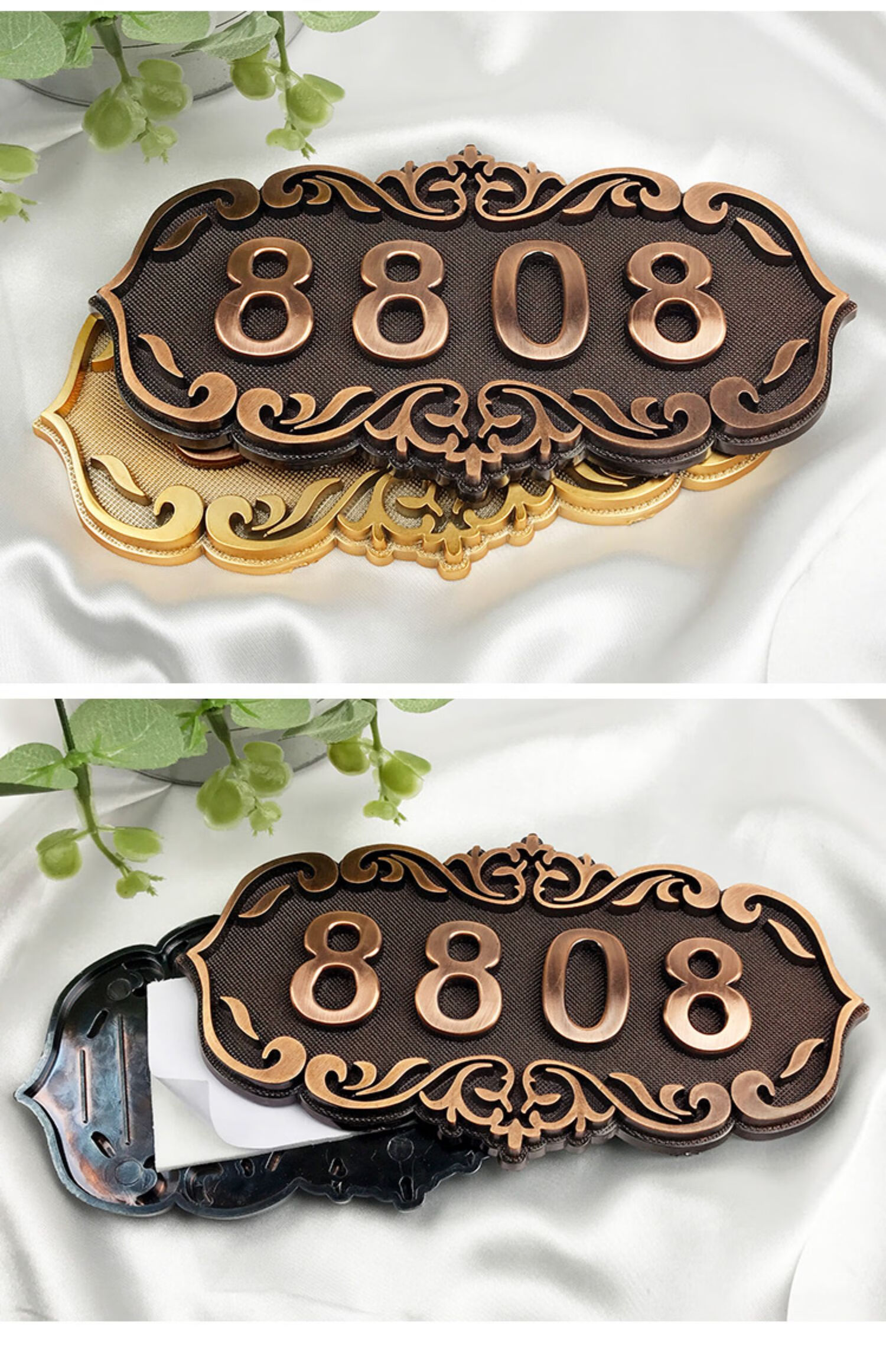 三月思门牌号仿金属门牌号古铜数字号码牌欧式家用酒店包厢宾馆门牌